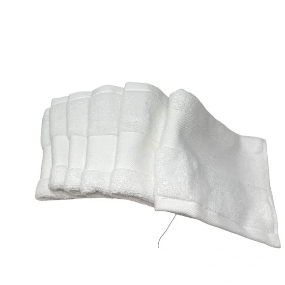 Lauren Ralph Lauren Wescott Sailcloth White set of 6 Wash cloths NWT - Picture 4 of 7